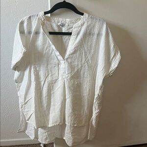 Madewell Textured Cream Blouse